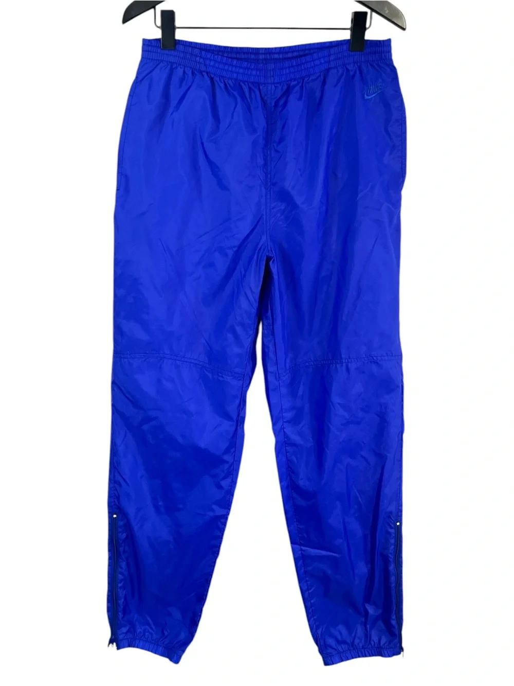 Vintage Nike Jogger Pants Mens Small Blue Windbreaker Unlined Ankle Zip